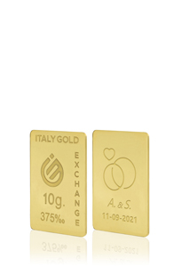 Lingotto Oro regalo per matrimonio 9 Kt da 10 gr. - Idea Regalo Eventi Celebrativi - IGE Gold